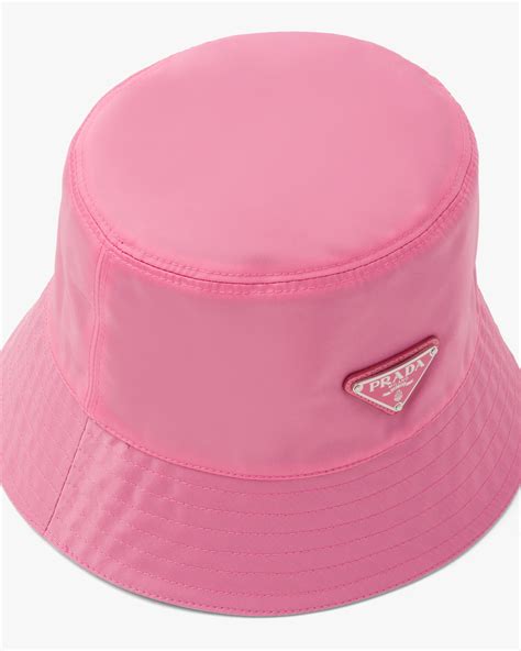 prada bucket pink|hot pink Prada bucket hat.